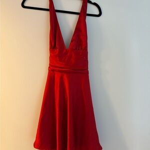 Zara Vibrant Red Backless Dress